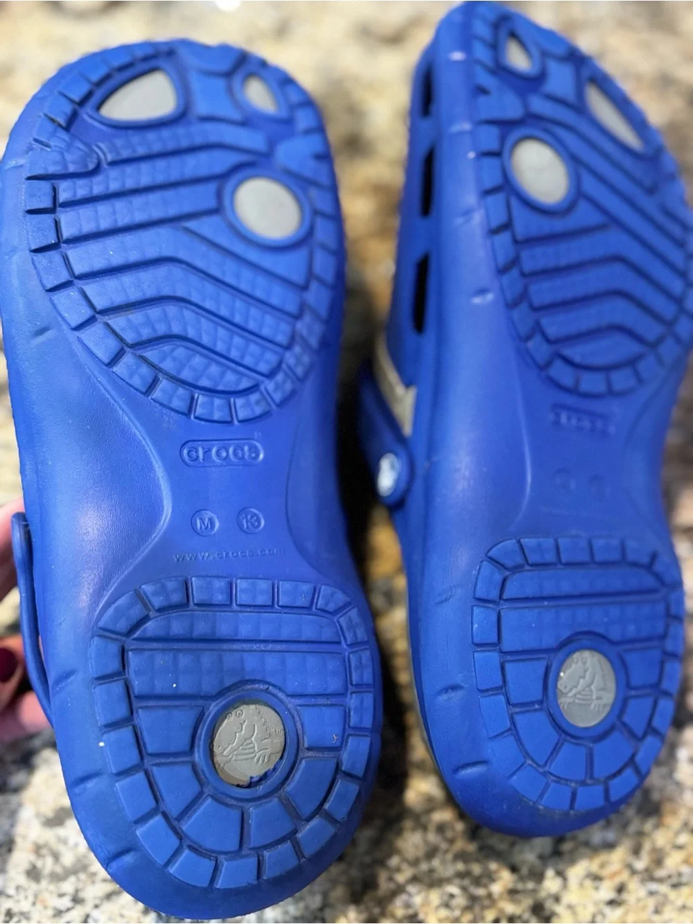 Crocs Modi Sport Flip Sandals Blue Gray Slip On Men’s Size 13 Clog